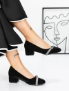 Pantofi cu Toc mic 3XKK99 Negru | Mei