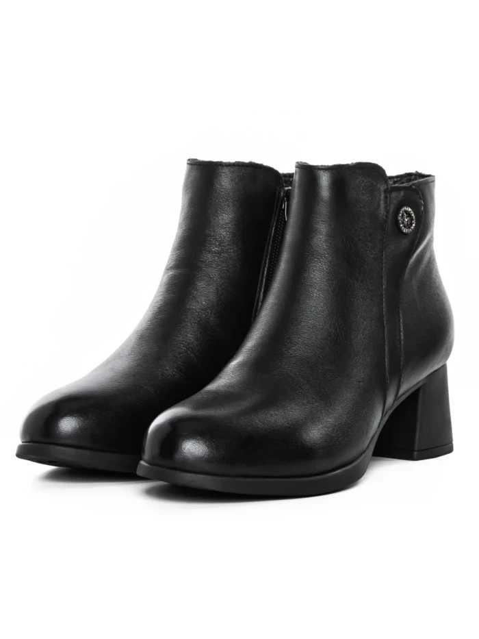 Ghete Dama din piele naturala 8858 BLACK | ADVANCER