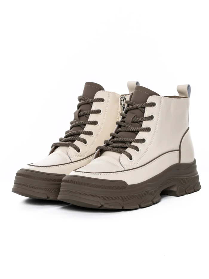Ghete Dama din piele naturala 6575-8 CREAM | ADVANCER