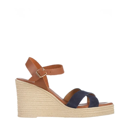 Sandale dama Girlhood albastre din piele naturala Ainara