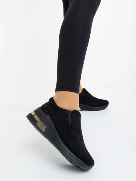 Pantofi sport dama negri din material textil Zaruka
