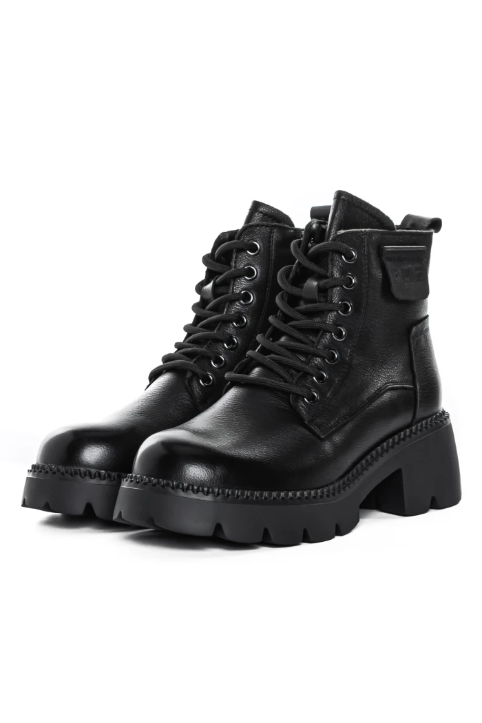 Ghete Dama cu Platforma 8099 Negru » MeiMall.Ro