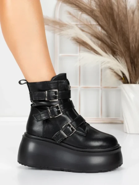 Ghete Dama cu Platforma 56WL13 BLACK | MEI