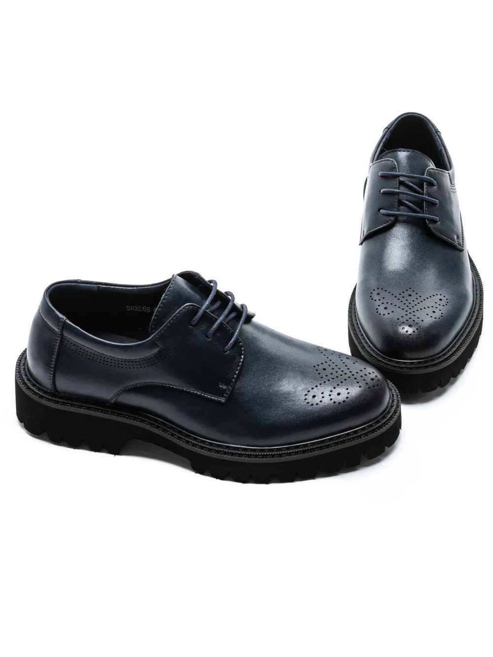 Pantofi Casual Barbati din piele naturala 5NXE68 Albastru | Pantoful