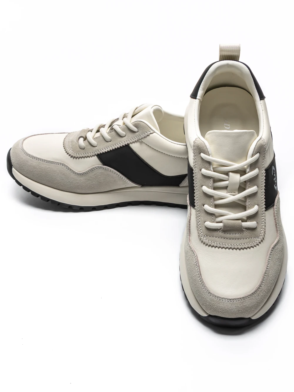 Pantofi Sport Barbati din piele naturala 5309 Alb-Negru | Advancer