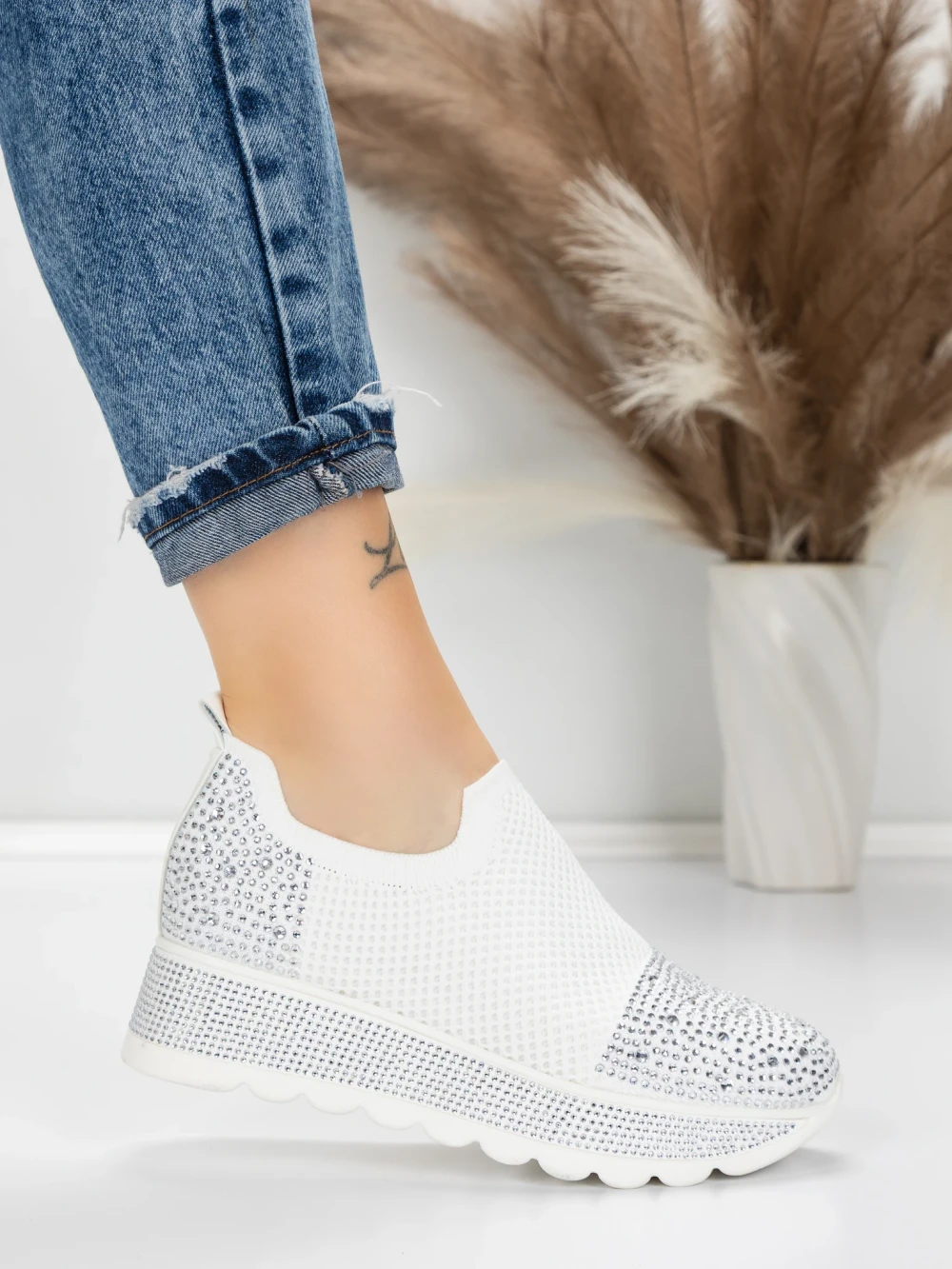 Sneakers Dama 5H65 Alb | Mei