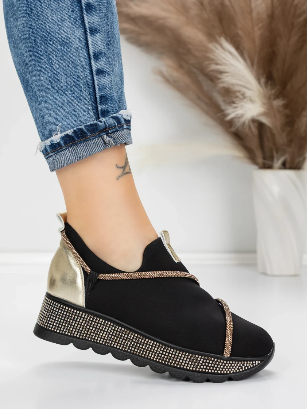 air jordan 1 mid   sneakers high Sneakers Dama 5H62 Negru | Mei