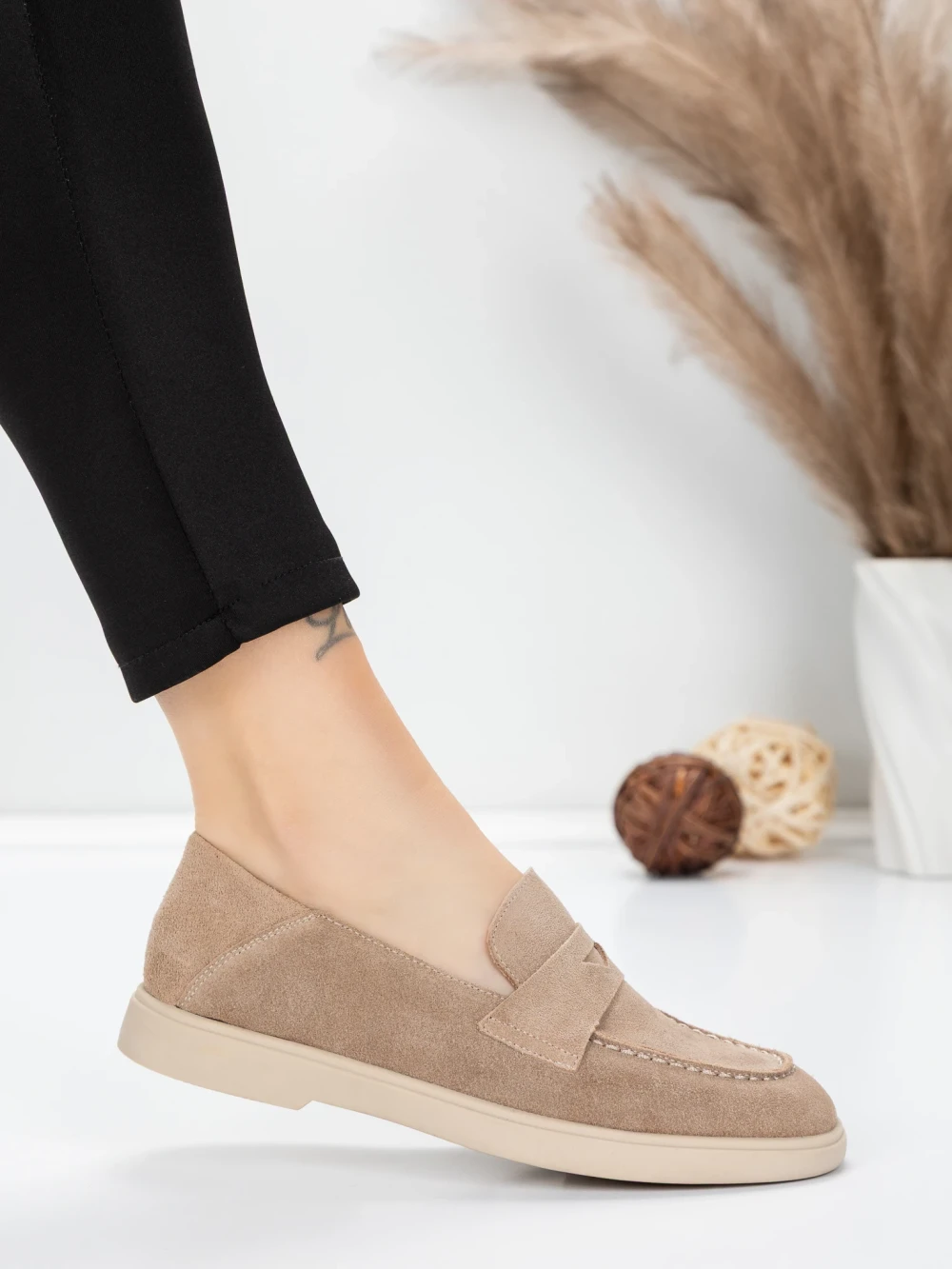 Pantofi Casual Dama din piele naturala 81980-2 Piersica | Advancer