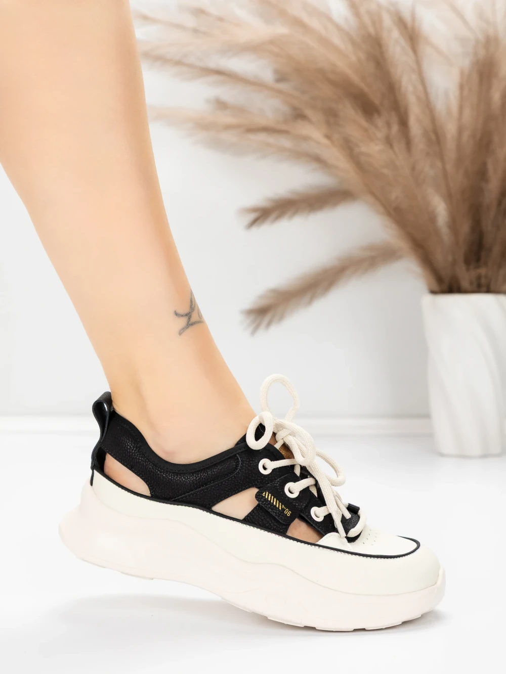 Meimall.ro Pantofi Sport Dama din piele naturala 70136X Negru | Advancer