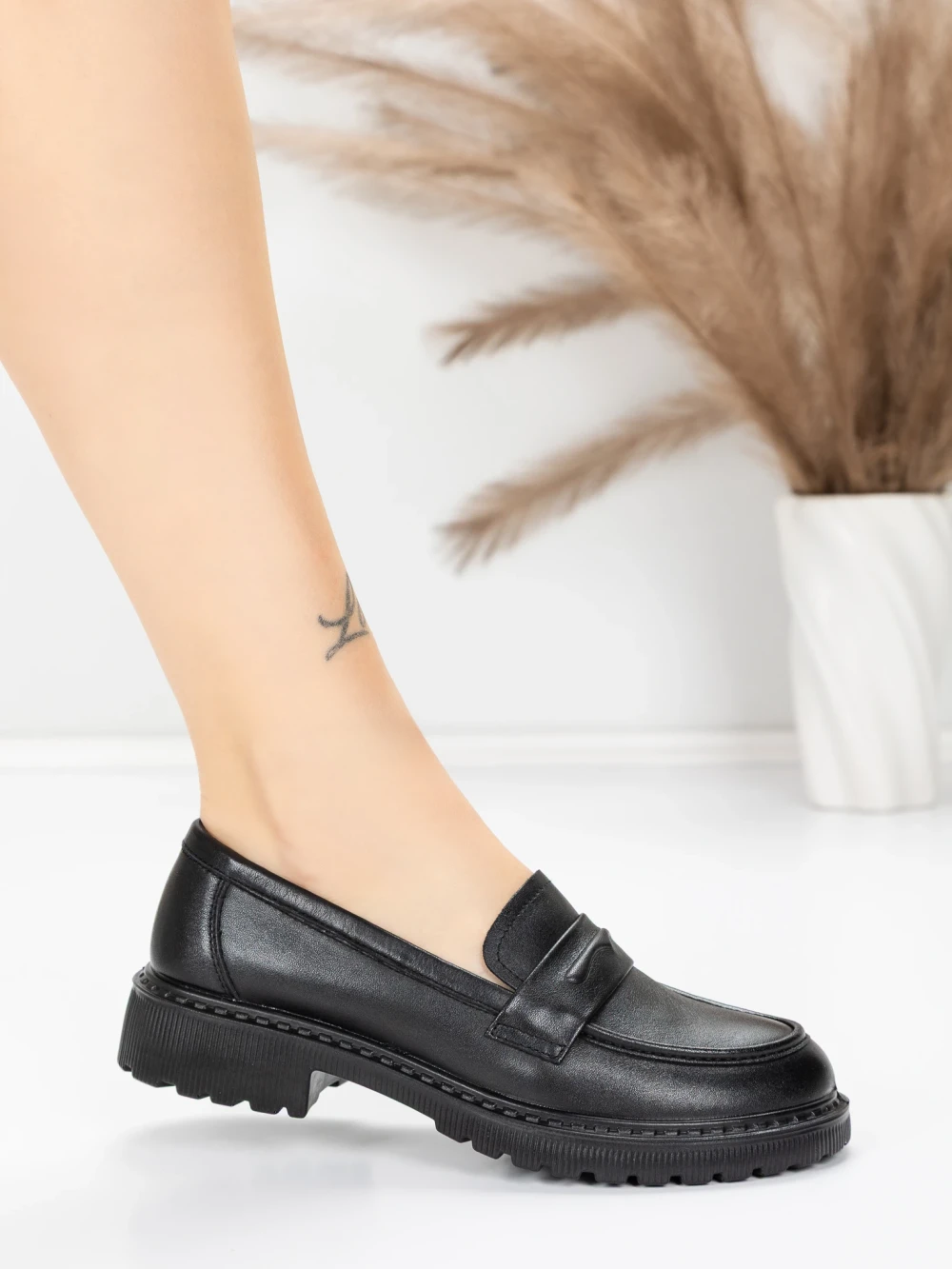 Pantofi Casual Dama din piele naturala 5729501 Negru | Advancer