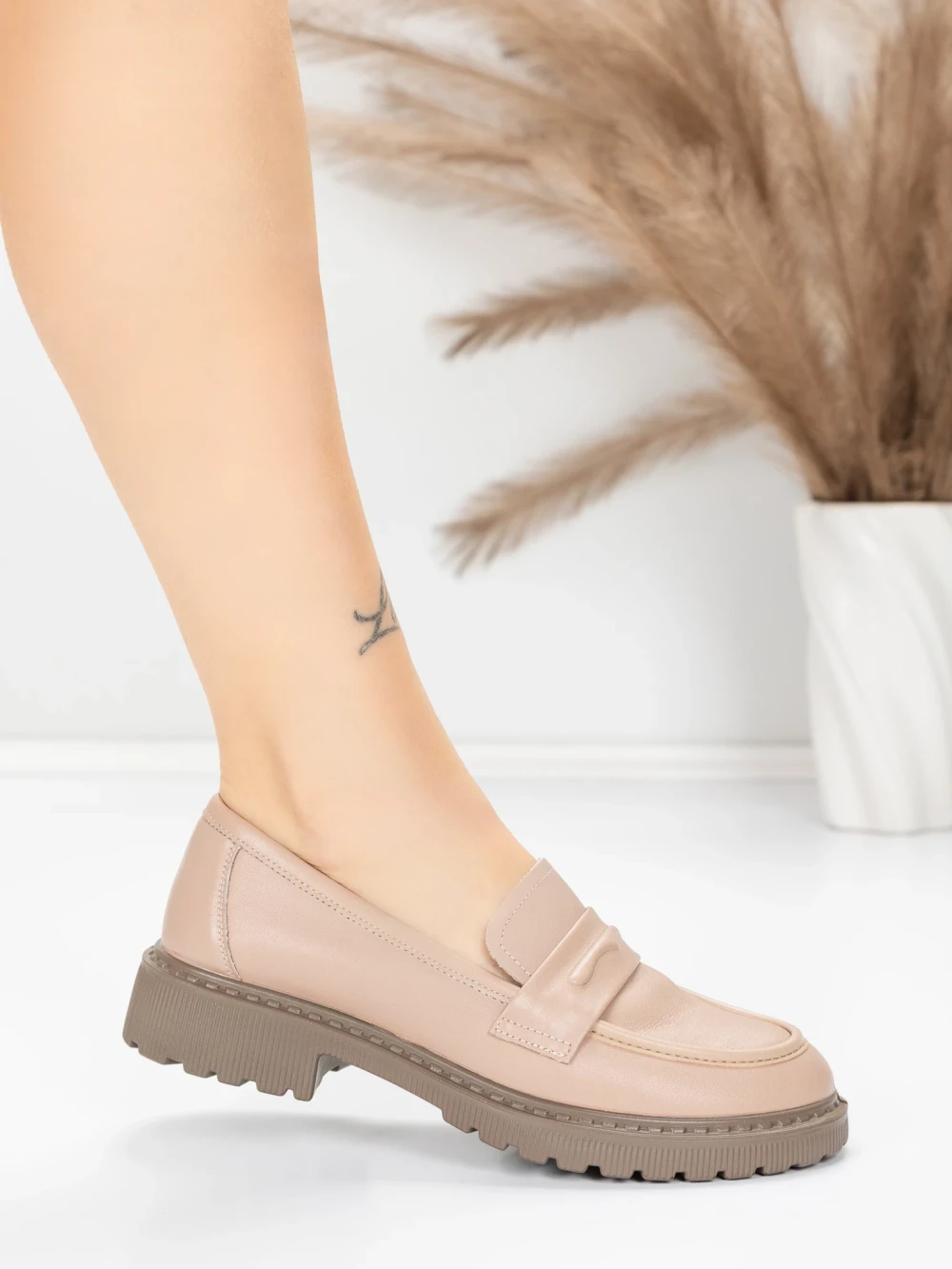 Pantofi Casual Dama din piele naturala 5729501 Piersica | Advancer