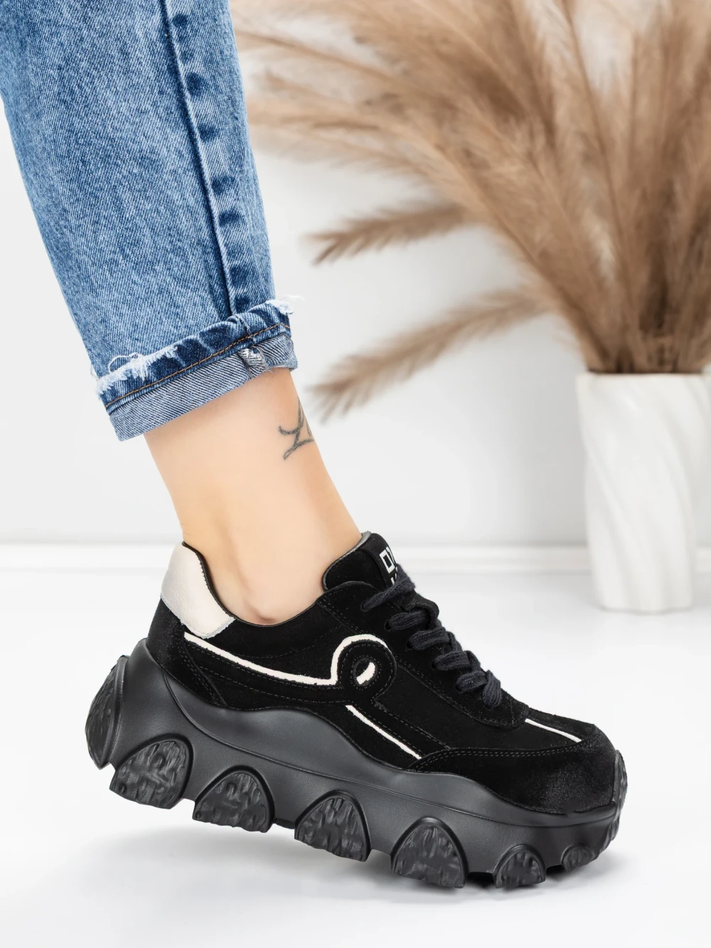 Meimall.ro Pantofi Sport Dama din piele naturala 9802 Negru | Franco Gerardo