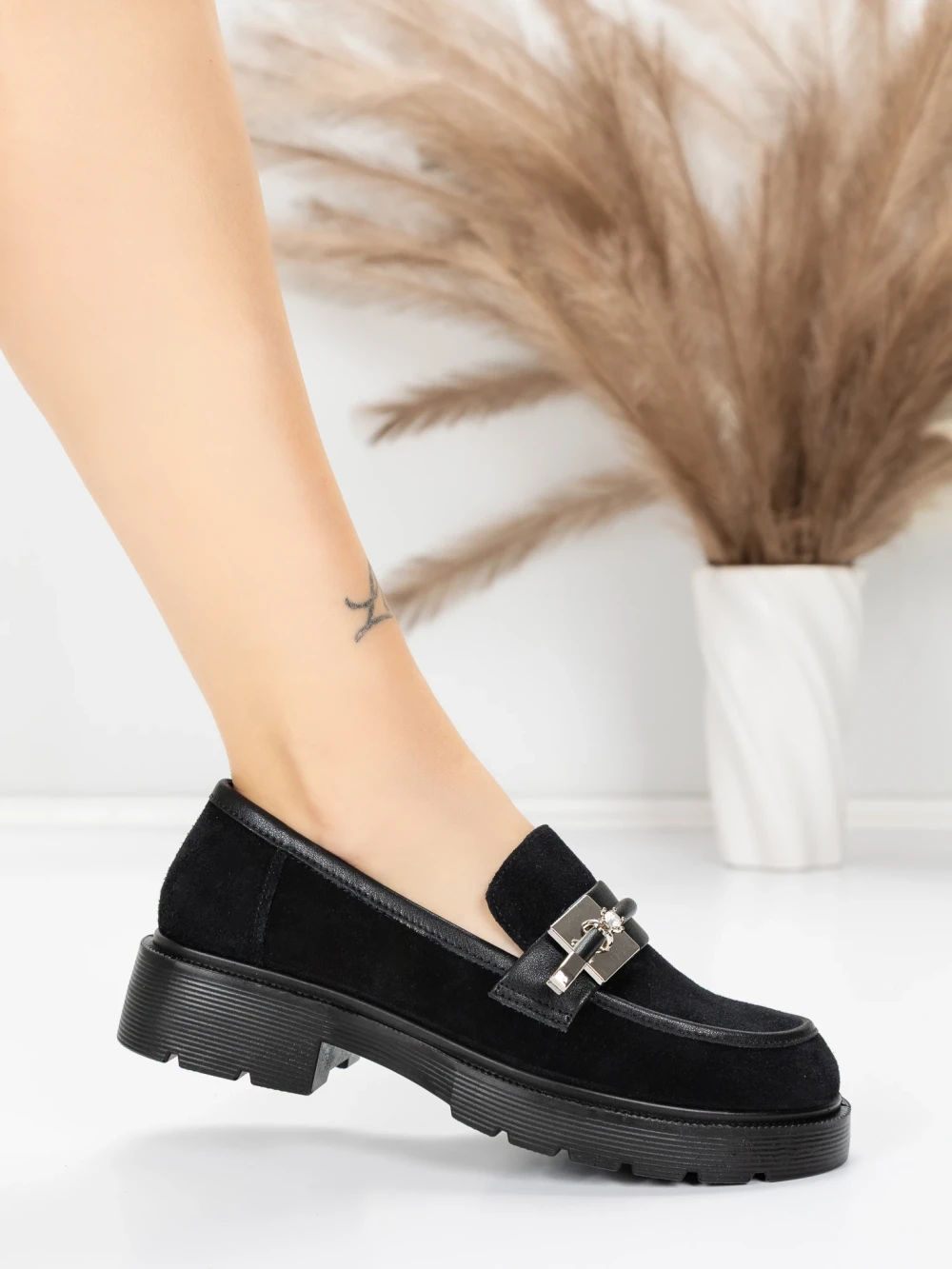 Meimall.ro Pantofi Casual Dama din piele naturala 8991F Negru | Advancer