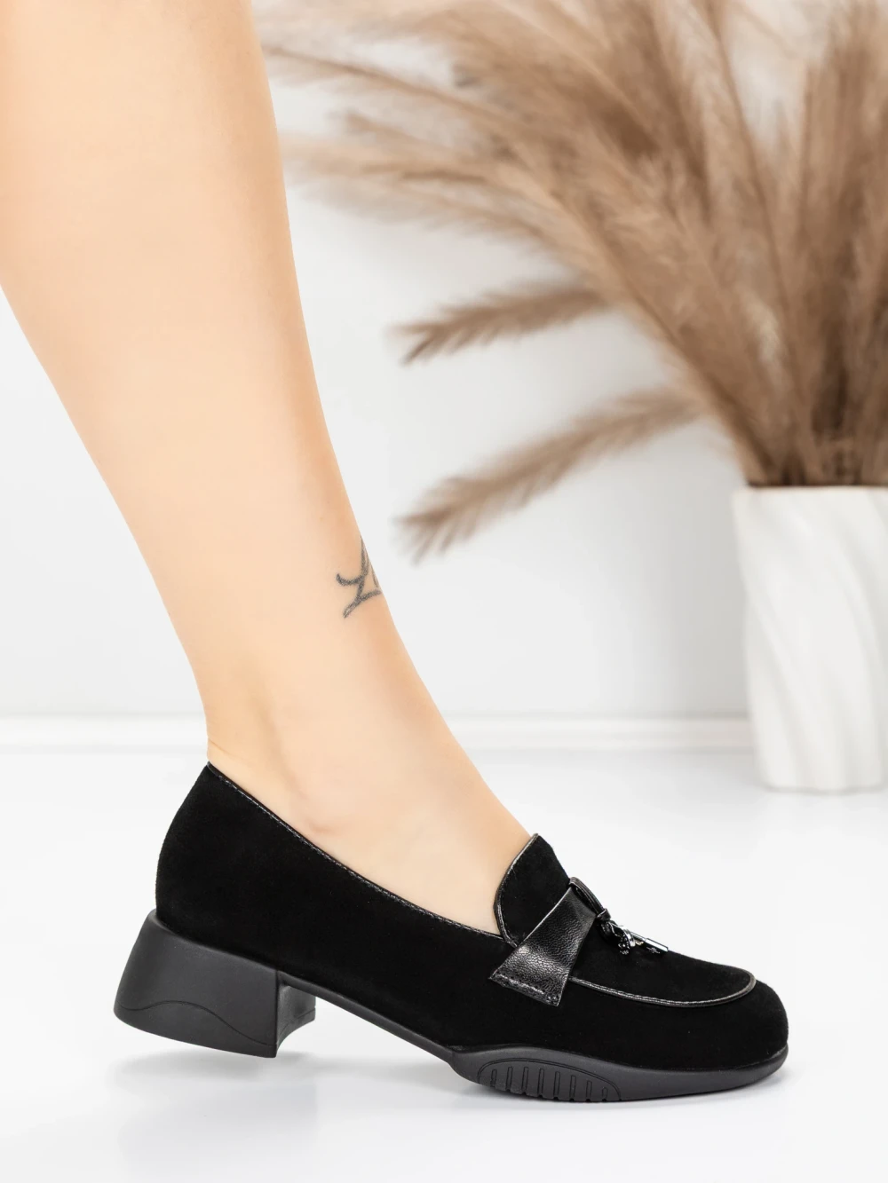 Pantofi Casual Dama din piele naturala 5820-20 Negru | Advancer