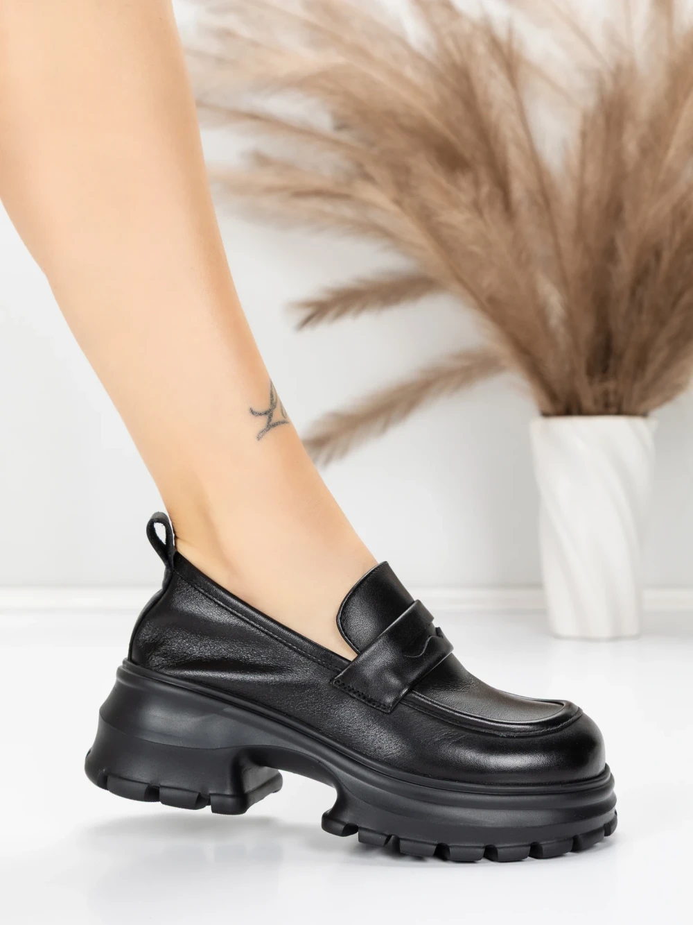 Meimall.ro Pantofi Casual Dama din piele naturala 8307 Negru | Advancer