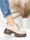 Pantofi Casual Dama din piele naturala 8305 CREAM | ADVANCER