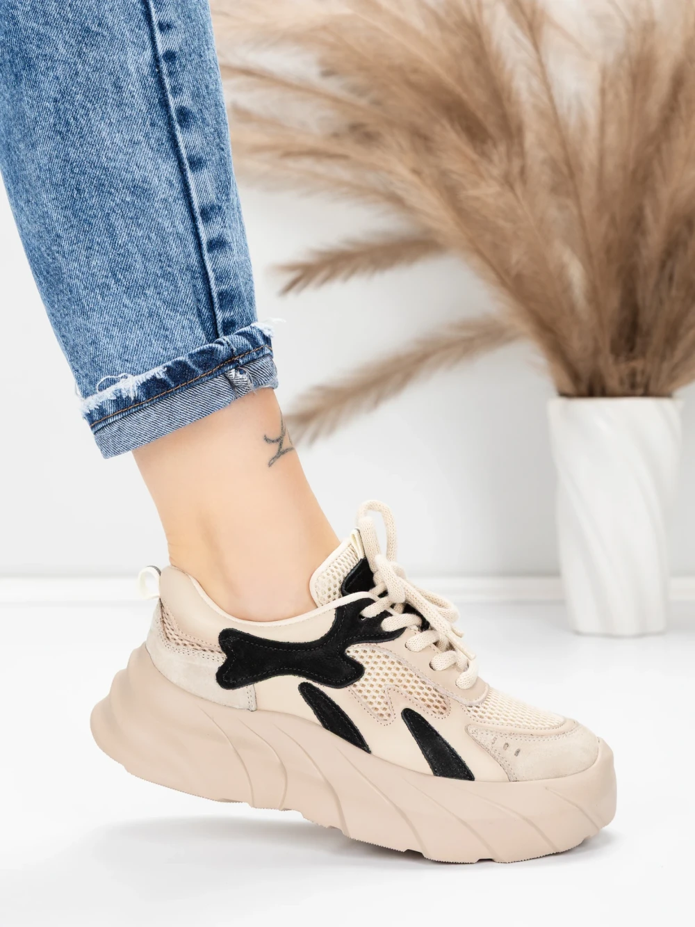 Meimall.ro Pantofi Sport Dama din piele naturala 8255 Negru | Advancer