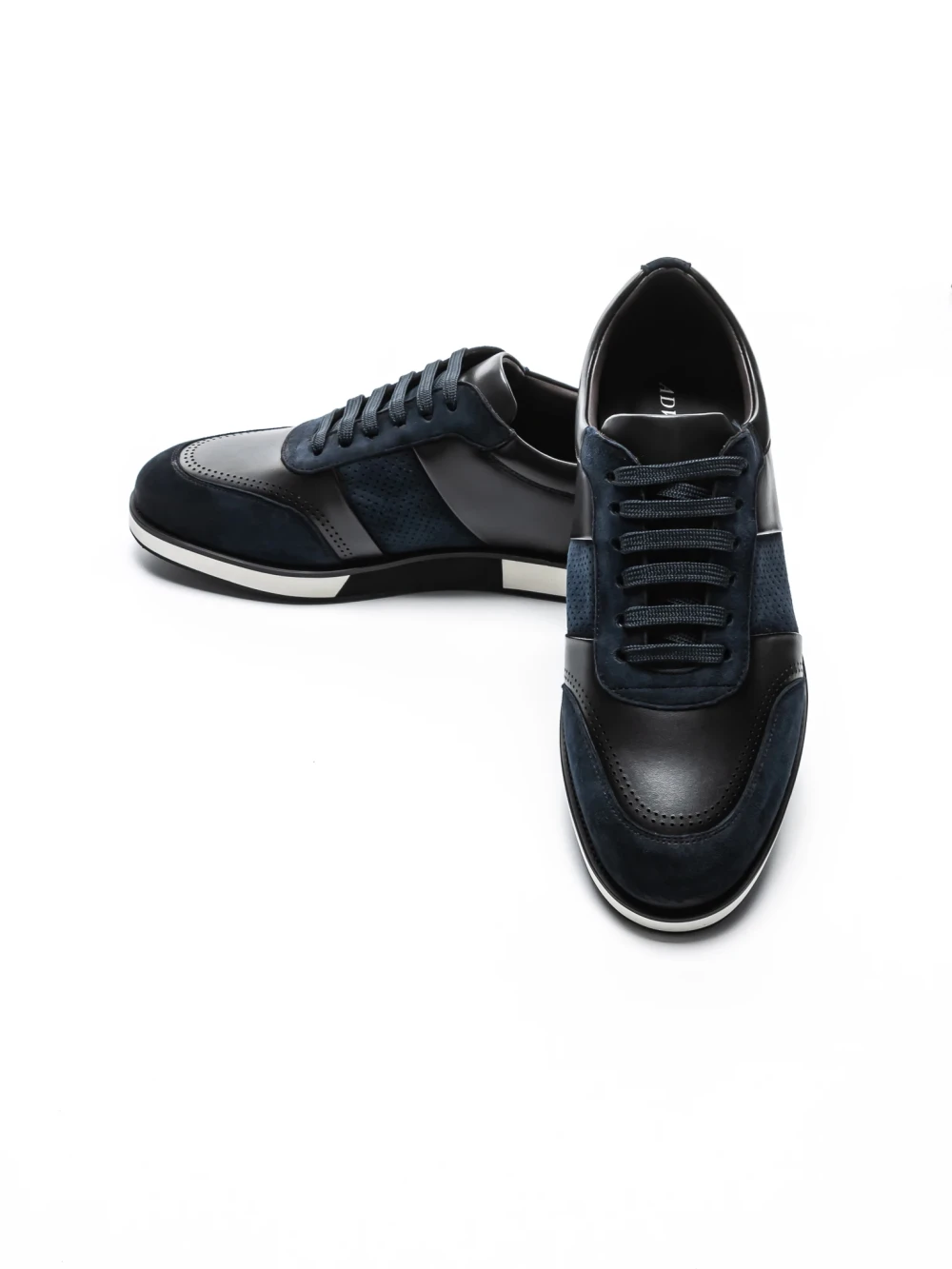 Meimall.ro Pantofi Casual Barbati din piele naturala 528-77 Albastru-Negru | Advancer