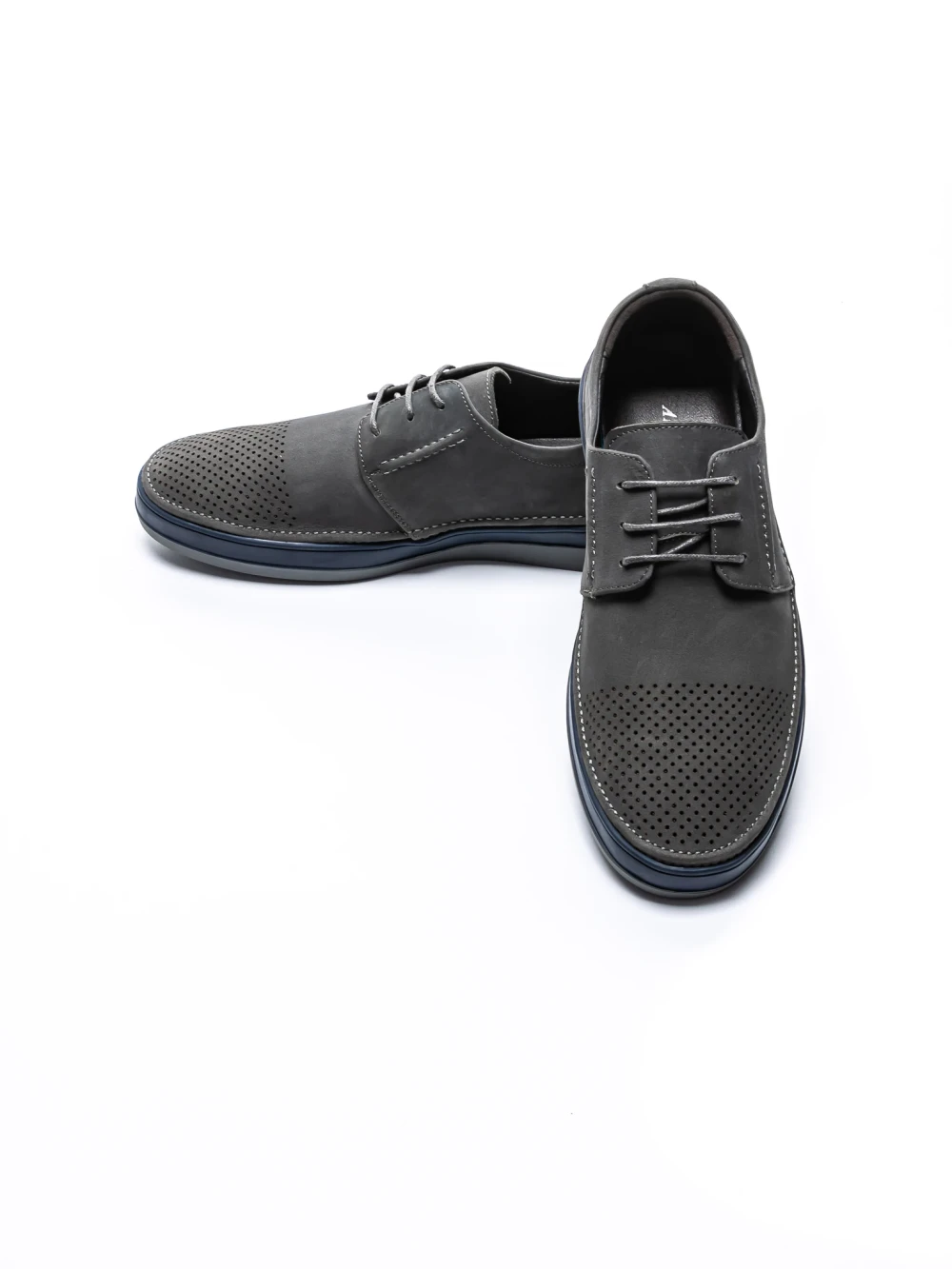 Meimall.ro Pantofi Casual Barbati din piele naturala W011-5 Gri | Advancer