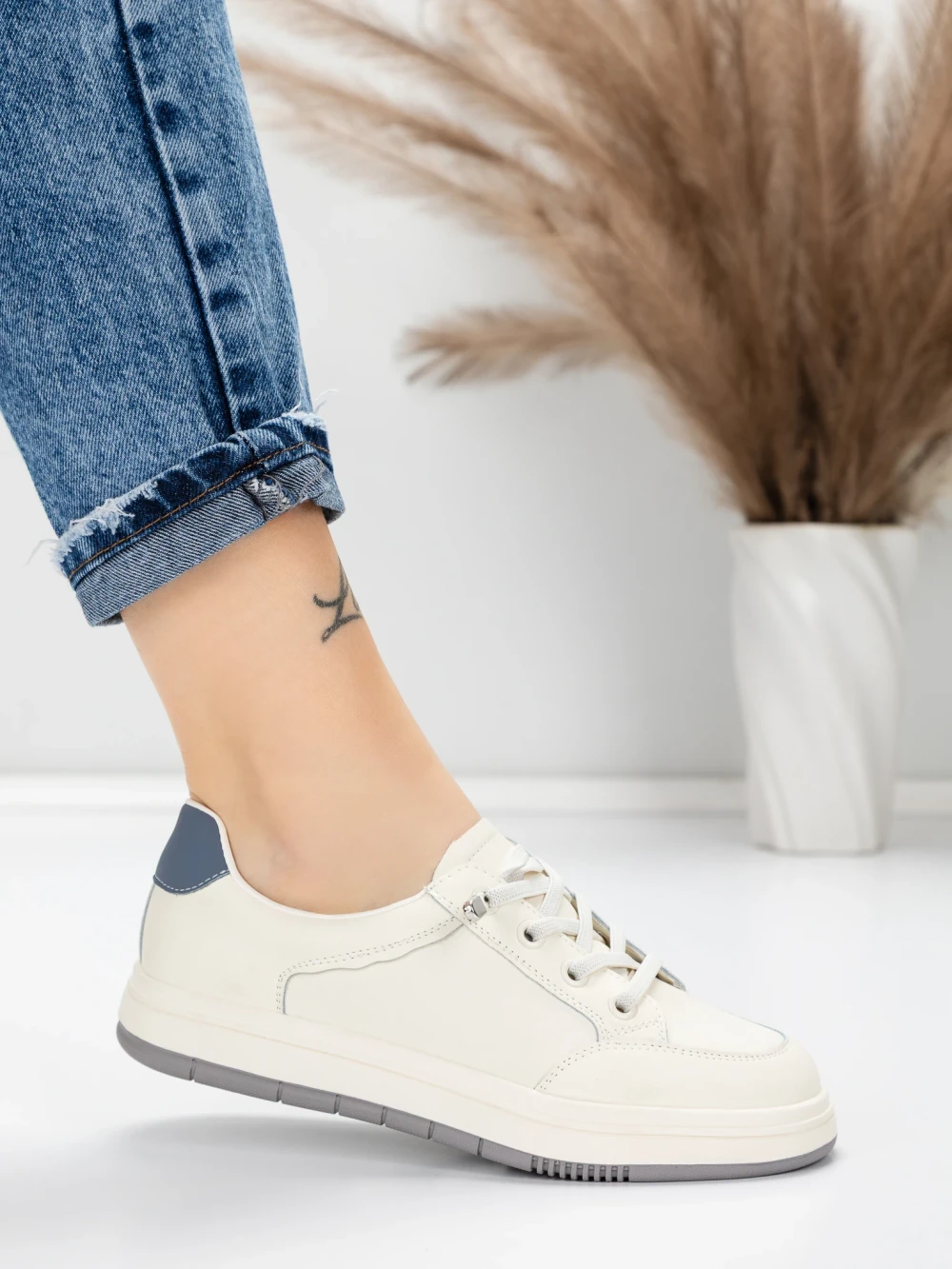 Pantofi Sport Dama din piele naturala 8196-8 Albastru | Franco Gerardo