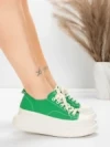 Pantofi Sport Dama din piele naturala 227802 Verde | Advancer