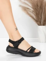 Sandale Dama cu Platforma 5GS68 Negru | Mei » MeiMall.Ro