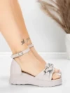 Sandale Dama cu Platforma 5H75 Roz | Mei