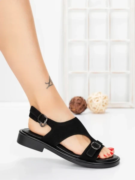 Sandale Dama cu Talpa Joasa 5SY36 BLACK | MEI