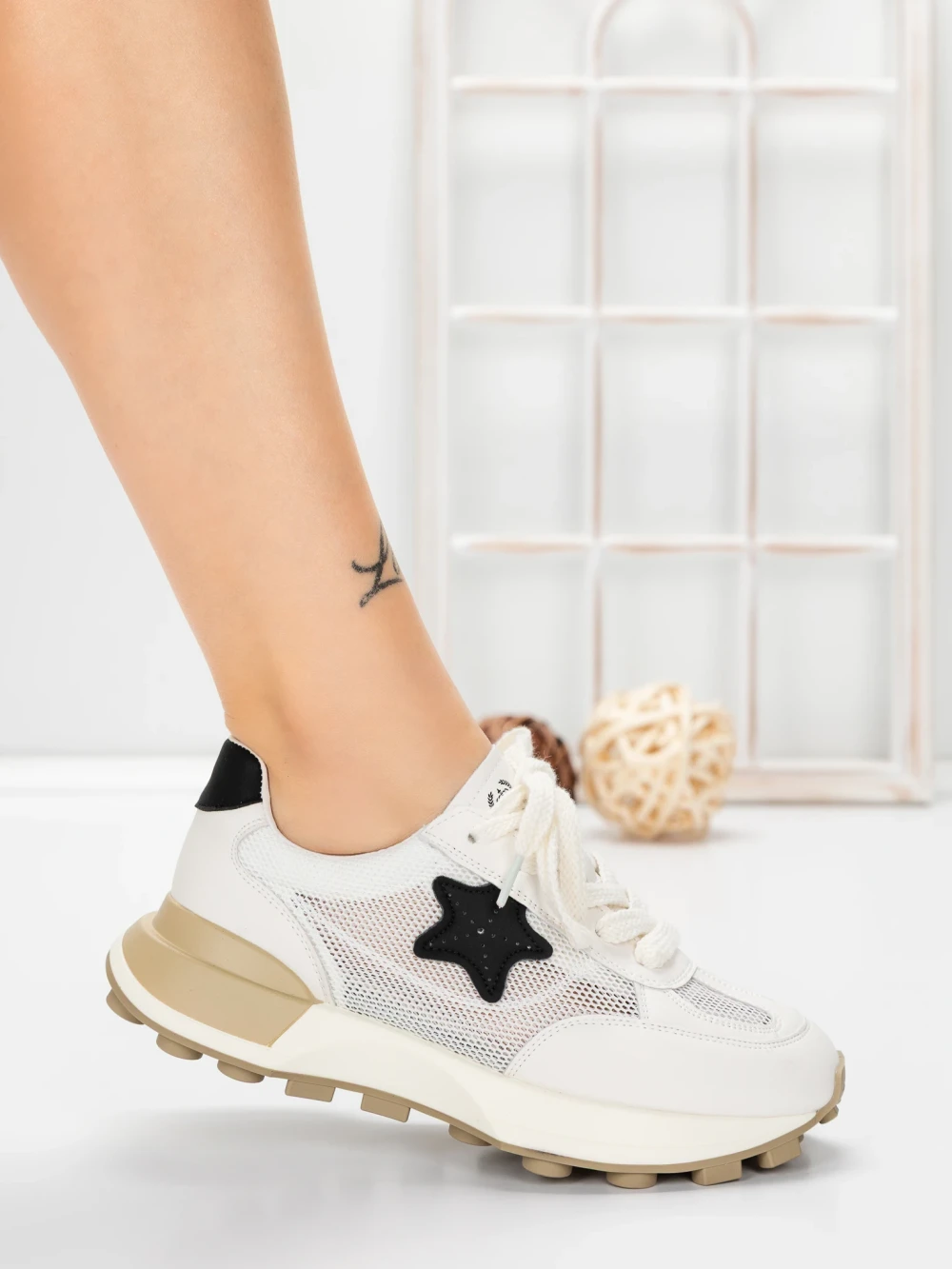 Pantofi Sport Dama din piele naturala 901 Negru | Franco Gerardo