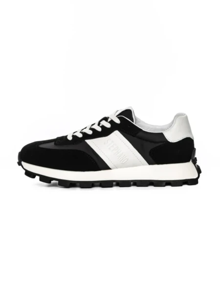 Pantofi Sport Barbati din piele naturala 68010 BLACK | STEPHANO