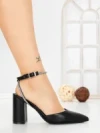 Sandale Dama cu Toc Gros G60-4 BLACK | FESTISIMO
