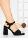 Sandale Dama cu Toc Gros G2432 BLACK | FESTISIMO