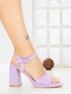 Sandale Dama cu Toc Gros G2432 PURPLE | FESTISIMO