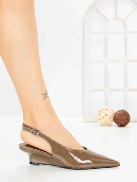 Pantofi cu Toc mic L09-2 KHAKI | CINK ME