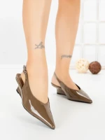 Pantofi cu Toc mic L09-2 KHAKI | CINK ME