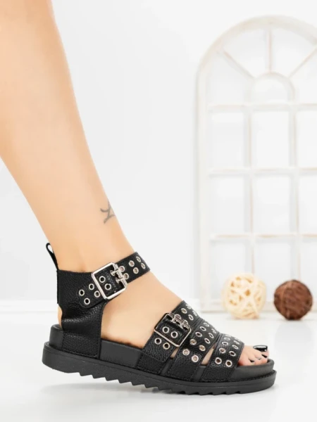 Sandale Dama cu Platforma SX-18 BLACK | VIVIRICH
