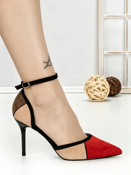 Pantofi Stiletto 588-88 RED | CHERIE