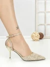 Pantofi Stiletto 588-158 GOLD | CHERIE