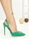 Pantofi Stiletto P-1280 GREEN | STEPHAN