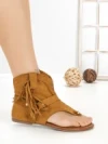 Sandale Dama cu Talpa Joasa WL-203 CAMEL | STEPHAN