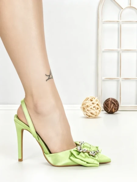 Pantofi Stiletto QQ-126 GREEN | STEPHAN