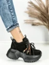 Pantofi Sport Dama cu Platforma 6581-1 BLACK | MEI