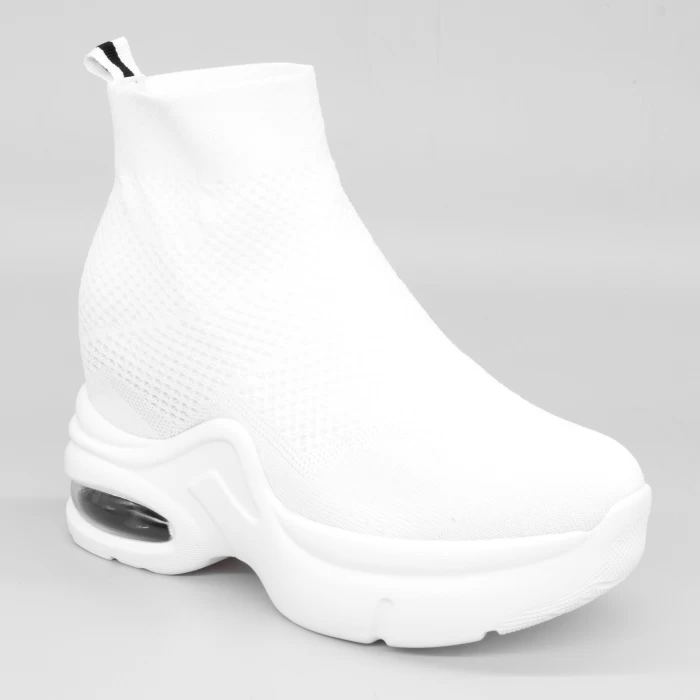 Pantofi Sport cu Platforma Dama QQ2 White Mei