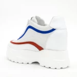 Pantofi Sport cu Platforma Dama SJN259 White-Blue Mei