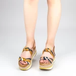 Sandale Dama cu Toc si Platforma GZXY6 Yellow Mei