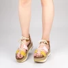 Sandale Dama cu Toc si Platforma GZXY2 Yellow Mei