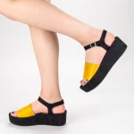 Sandale Dama cu Platforma 2017-19 Yellow Mulanka