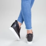 Pantofi Sport Dama cu Platforma 609 PSDP Black Sport Fashion