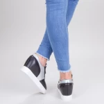 Pantofi Sport Dama cu Platforma 616 PSDP Black Sport Fashion