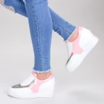 Pantofi Sport Dama cu Platforma 615 PSDP Pink Sport Fashion